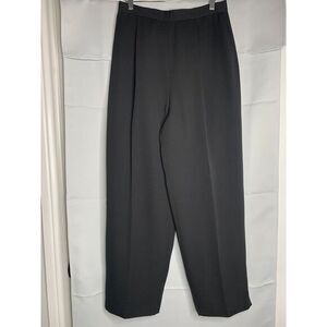 Patra Straight Wide Leg Pants Womens 12 Black High Waist USA Zip Hook‎ Clossure